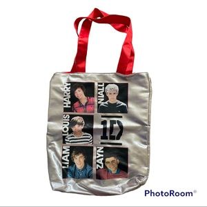 One Direction Silver Metallic Tote Bag